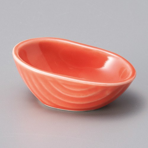 16242-521 赤まゆ形珍味|業務用食器カタログ陶里30号