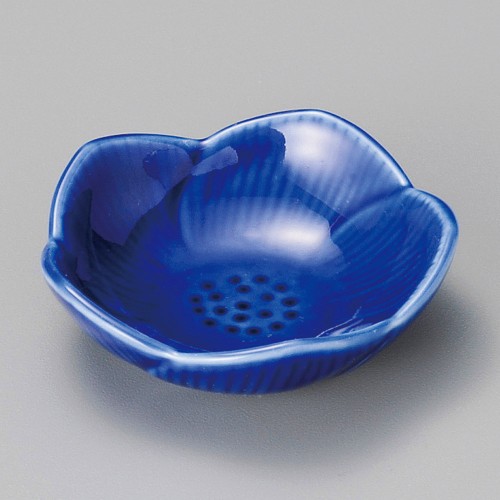 16508-081 コバルト花型6.5㎝珍味|業務用食器カタログ陶里30号