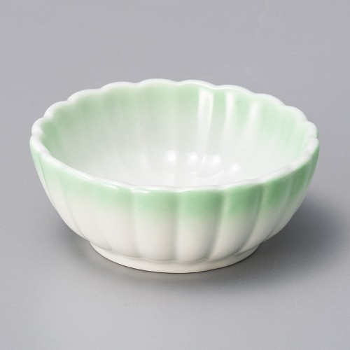 16618-021 グリーン吹菊型豆小鉢|業務用食器カタログ陶里30号