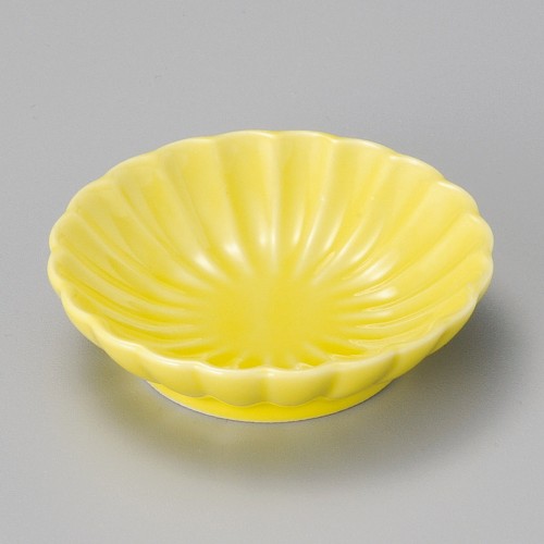 16706-331 イエロー菊型豆小皿|業務用食器カタログ陶里30号