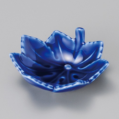 16723-151 紅葉形豆皿ルリ|業務用食器カタログ陶里30号