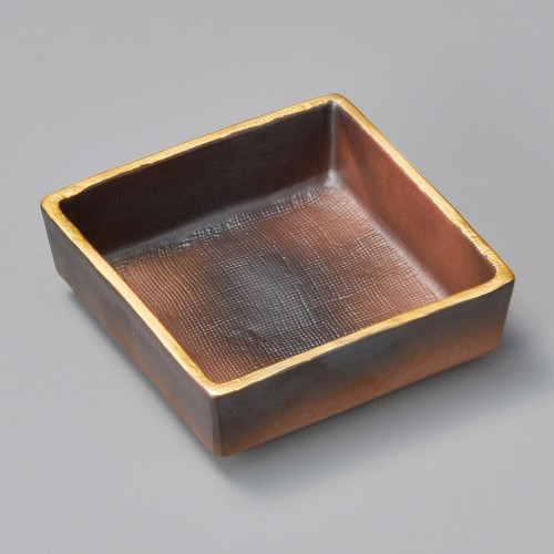 16920-451 備前金彩切立角鉢|業務用食器カタログ陶里30号
