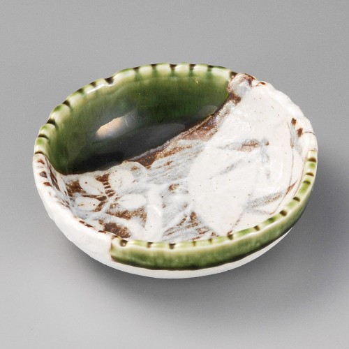 17204-181 織部山草花丸鉢|業務用食器カタログ陶里30号