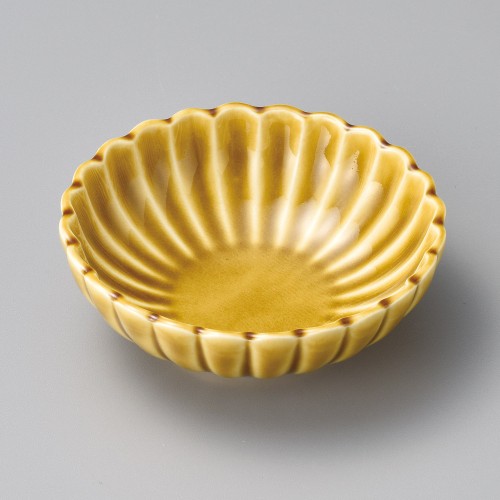 17424-191 黄瀬戸丸菊型浅鉢|業務用食器カタログ陶里30号