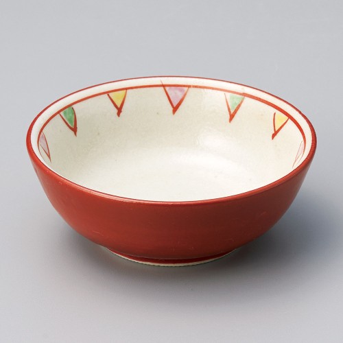 17502-121 朱巻十草丸鉢|業務用食器カタログ陶里30号
