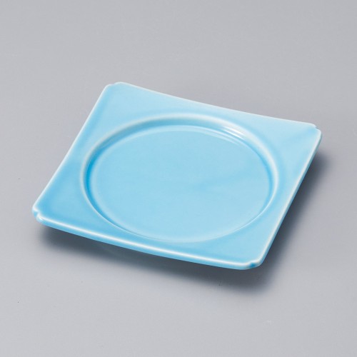 17525-461 トルコ釉角中丸皿|業務用食器カタログ陶里30号