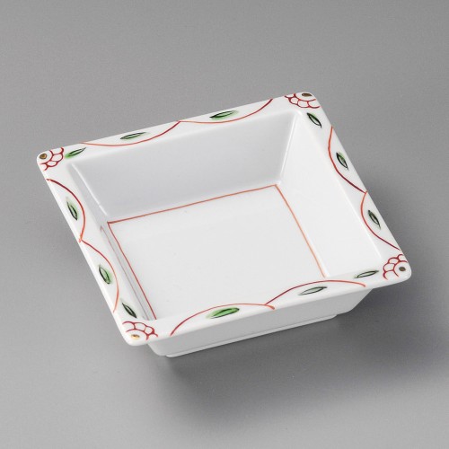 17603-121 錦山茶花角鉢|業務用食器カタログ陶里30号