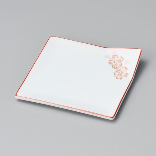17808-341 さくら角皿|業務用食器カタログ陶里30号