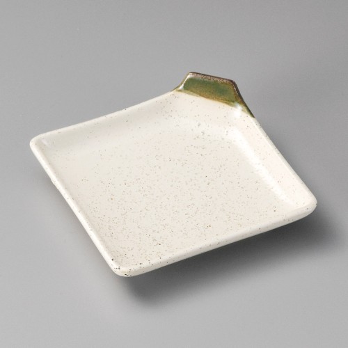 17815-321 粉引織部手付角皿|業務用食器カタログ陶里30号