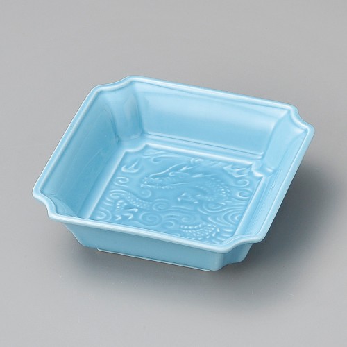 17823-291 トルコ青龍彫角鉢|業務用食器カタログ陶里30号
