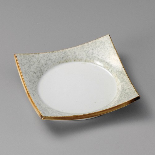 17824-181 渕サビグリーン吹正角皿|業務用食器カタログ陶里30号