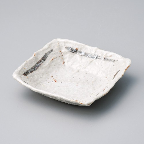 17827-451 ねずみ志野正角浅鉢|業務用食器カタログ陶里30号