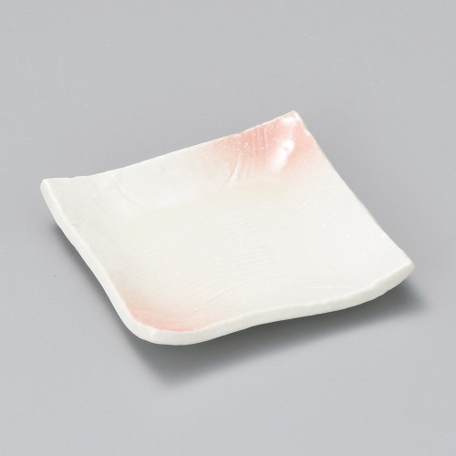 17830-301 桜吹ピンク正角小皿|業務用食器カタログ陶里30号
