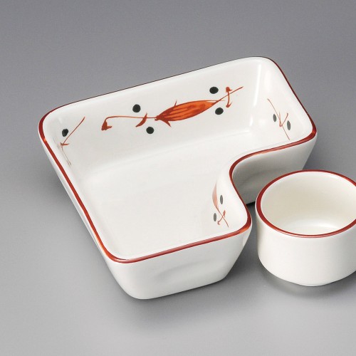 17909-121 花ツナギL字鉢|業務用食器カタログ陶里30号