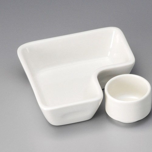 17919-121 アイボリーL字鉢|業務用食器カタログ陶里30号