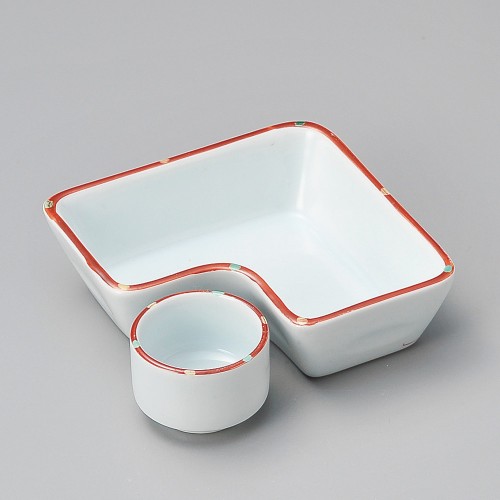 17922-291 赤点字L鉢|業務用食器カタログ陶里30号