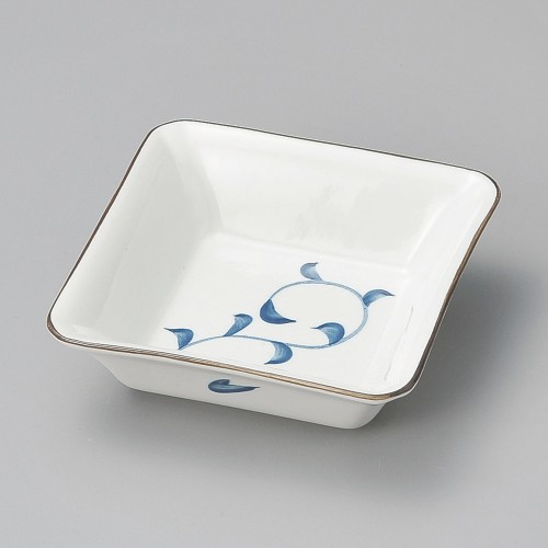 18111-021 染唐草角浅小鉢|業務用食器カタログ陶里30号
