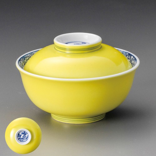 18308-121 染付黄福小蓋向|業務用食器カタログ陶里30号