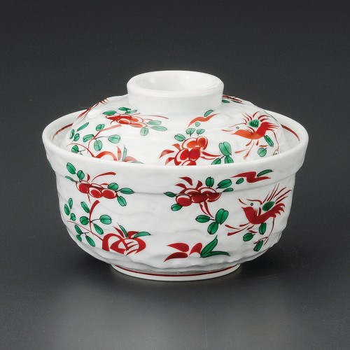 18311-291 赤絵花鳥蓋向|業務用食器カタログ陶里30号