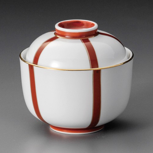 18318-121 ぼんぼり(朱)丸小蓋向|業務用食器カタログ陶里30号