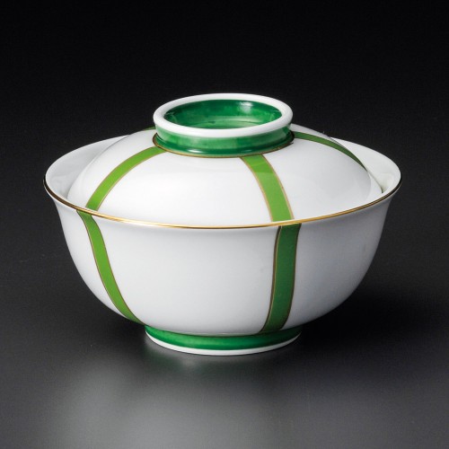 18319-121 ぼんぼり(グリーン)反小蓋向|業務用食器カタログ陶里30号