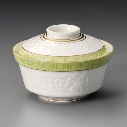 18414-181 高麗渕グリーン花彫煮物碗|業務用食器カタログ陶里30号