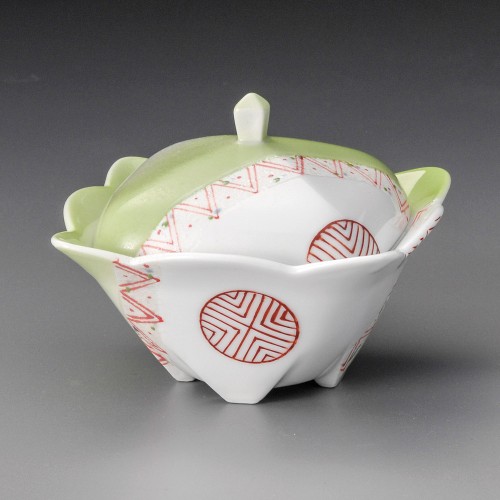 18601-181 ヒワ吹 朱紋角 煮物碗|業務用食器カタログ陶里30号