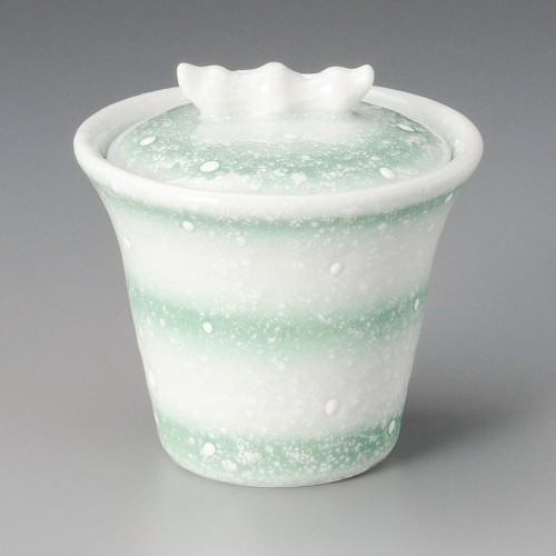 18609-181 ヒワ吹白ドット蓋物|業務用食器カタログ陶里30号