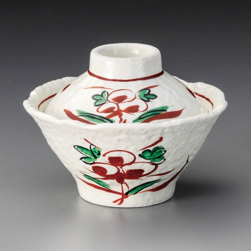 18706-181 粉引赤絵花煮物碗|業務用食器カタログ陶里30号