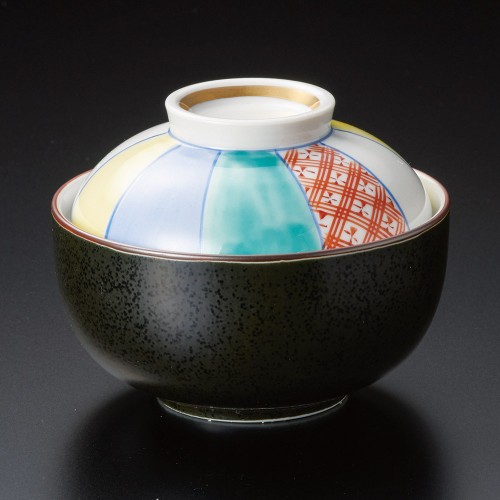 18826-471 黒結晶紙風船煮物碗|業務用食器カタログ陶里30号