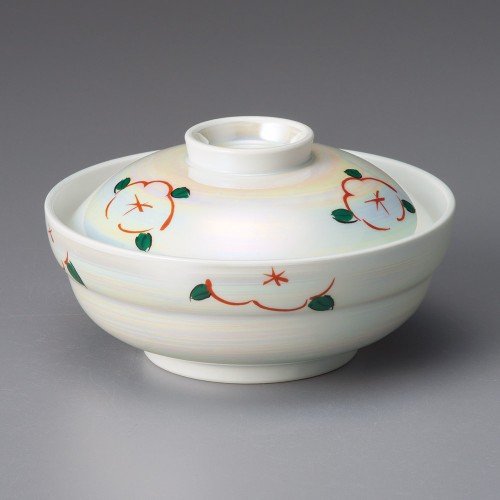19108-321 ラスター赤絵花蓋向|業務用食器カタログ陶里30号