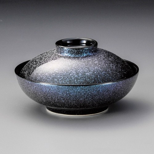 19207-051 ブルー吹平蓋向(内白)|業務用食器カタログ陶里30号