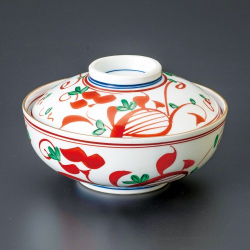 19214-311 赤絵万暦蓋向|業務用食器カタログ陶里30号