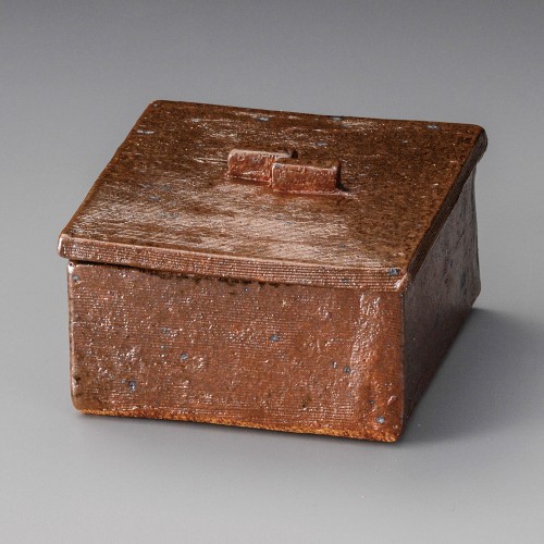 19303-181 備前風正角蓋物|業務用食器カタログ陶里30号