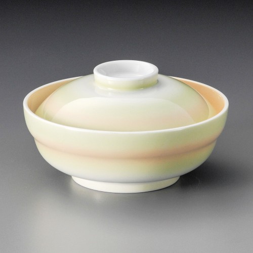 19305-231 二色吹(若草オレンジ)京型蓋向|業務用食器カタログ陶里30号
