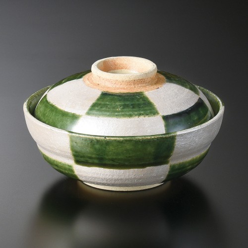 19309-541 織部銀市松平蓋向|業務用食器カタログ陶里30号