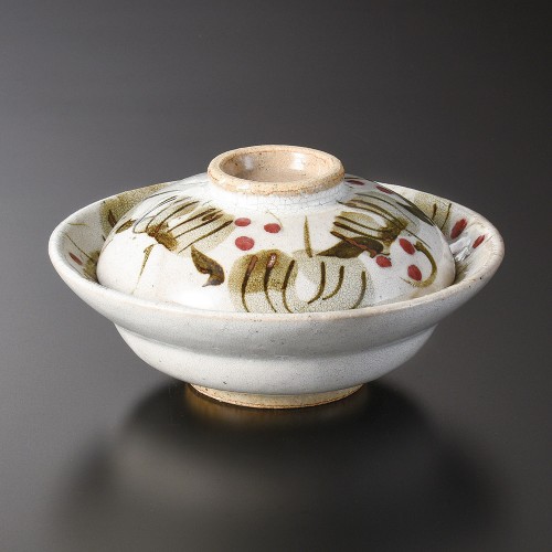 19323-541 山帰来(茶)段付平蓋向|業務用食器カタログ陶里30号