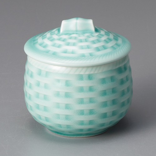19703-181 (強化)深海青地かごめミニむし碗|業務用食器カタログ陶里30号