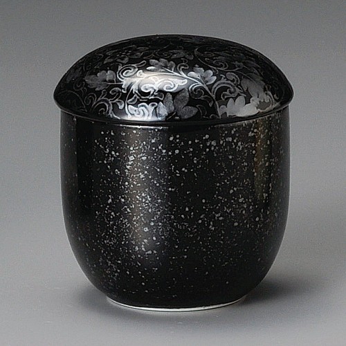 19829-101 黒唐草小むし碗|業務用食器カタログ陶里30号