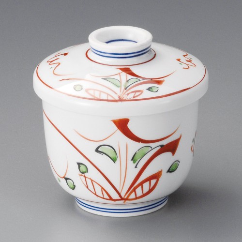 20107-081 手描き京小花京型むし碗|業務用食器カタログ陶里30号