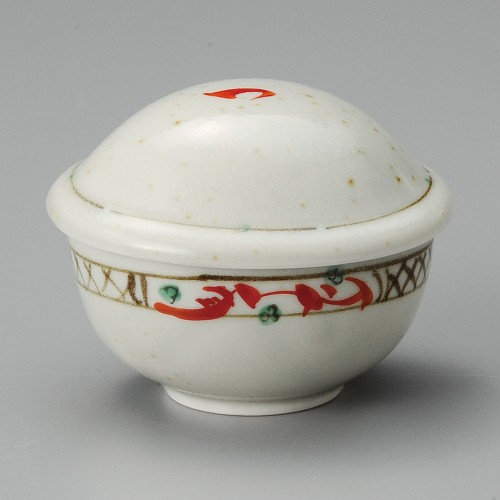 20112-471 赤絵草花姫蓋物|業務用食器カタログ陶里30号