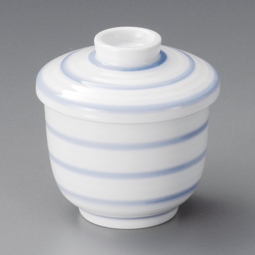 20124-121 染付駒筋京むし碗|業務用食器カタログ陶里30号