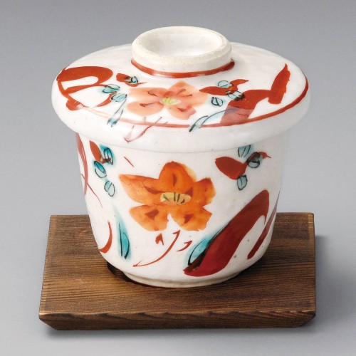 20125-451 志野赤絵むし碗|業務用食器カタログ陶里30号