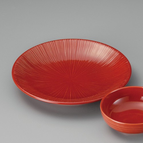 21013-161 千段朱7.5皿|業務用食器カタログ陶里30号