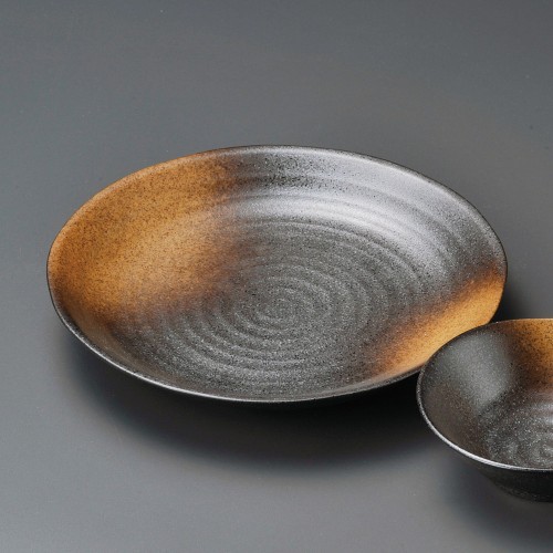 21025-641 金茶吹京7.0皿|業務用食器カタログ陶里30号