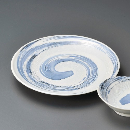 21029-641 粉引青流7.0天皿|業務用食器カタログ陶里30号