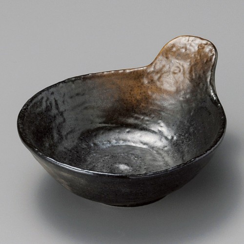 21301-251 黒備前金茶吹純とんすい|業務用食器カタログ陶里30号