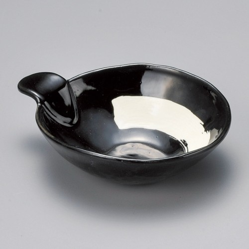 21318-131 刷毛目軽かる呑水(黒)|業務用食器カタログ陶里30号