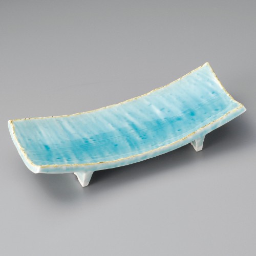 21917-181 青彩釉長角皿|業務用食器カタログ陶里30号