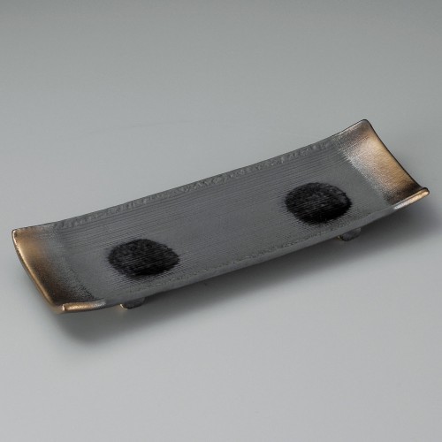 22310-48.711 黒吹金彩9.0付出皿|業務用食器カタログ陶里30号